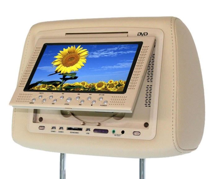 Headrest DVD player