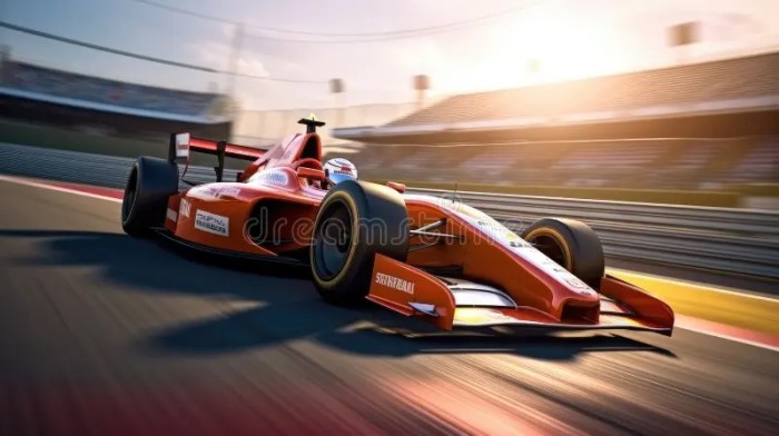 Race Car on the Race Track. Generative AI Stock Illustration ... Race track performance AI